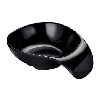 Biradlı BRD-516205 Açık Büfe Minimal Sos Tabağı, 13x9 cm, Siyah