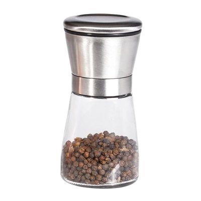 Biradlı BRD-235 Cam Tuz Karabiber Değirmeni, Çelik Başlık, 13 cm - Görsel 2