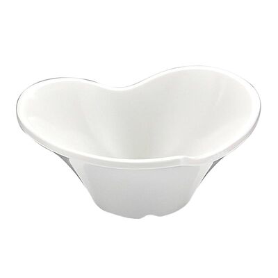 Biradlı BRD-517803 Çiçek Melamin Sunum Tabağı, 8x7x3 cm, Beyaz
