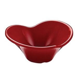 Biradlı BRD-517803 Çiçek Melamin Sunum Tabağı, 8x7x3 cm, Kırmızı