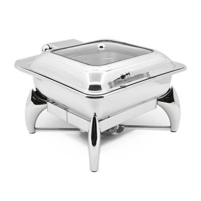Biradlı GRV-4023 Ekonomik Kare Chafing Dish, GN 2/3 - Görsel 3