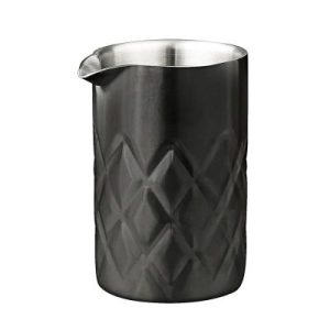 Biradlı Groovy GRV-239 Çelik Mixing Glass, 540 cc, Siyah