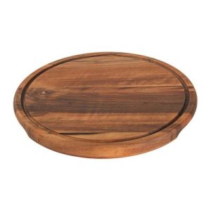 Biradlı GRV-1904 Pizza Sunum Tahtası, 32x2.4 cm, Ceviz