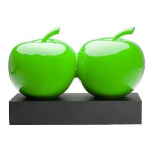 Biradlı GRV-G114 İkili Dekoratif Elma , 45x22x31 cm, Yeşil
