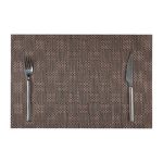 Biradlı BRD-877 Kare Desenli PVC Amerikan Servis, 30x45 cm, Kahverengi