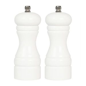 Biradlı BRD-232 Metal Tuz ve Karabiber Değirmeni, 2'li, 13 cm, Beyaz