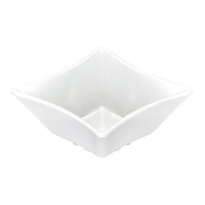 Biradlı BRD-516603 Minimal Melamin Kare Sunum Tabağı, 8x8x3.5 cm, Beyaz