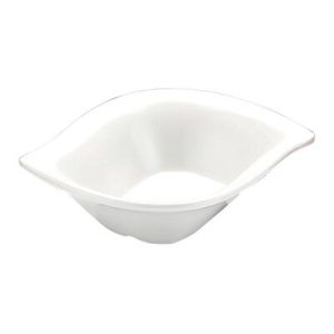 Biradlı BRD-517703 Melamin Minimal Oval Sunum Tabağı, 9x8x2 cm, Beyaz