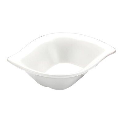 Biradlı BRD-517703 Melamin Minimal Oval Sunum Tabağı, 9x8x2 cm, Beyaz