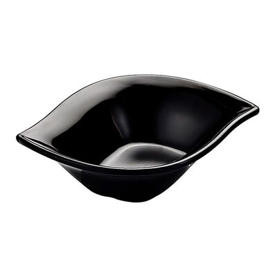 Biradlı BRD-517703 Melamin Minimal Oval Sunum Tabağı, 9x8x2 cm, Siyah