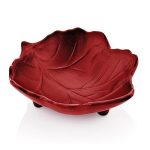 Biradlı BRD-104K Minimal Melamin Yaprak Sunum Tabağı, 10x8x3 cm, Kırmızı