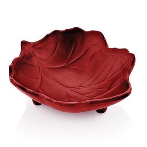 Biradlı BRD-104K Minimal Melamin Yaprak Sunum Tabağı, 10x8x3 cm, Kırmızı