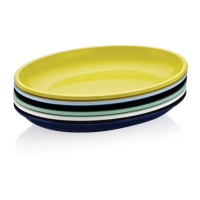 Biradlı FTS-1957 Oval Melamin Sunum Tabağı, 48x35 cm, Sarı