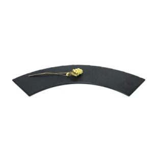 Biradlı BRD-16907 Tarako Eğik Sunum Tabağı, 53.5x13x1.2 cm, Siyah