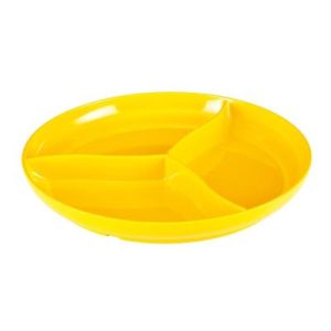 Zicco K-5347 Bölmeli Melamin Teşhir Tabağı, 39x5 cm, Sarı