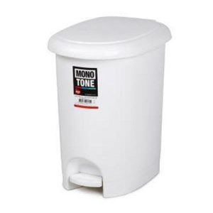 Bora Plastik Çöp Kovası, Pedallı, Oval, 17 L, Beyaz