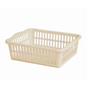 Bora Plastik Desenli Meyve Sepeti No:1, 26.5x10.5 cm, Krem