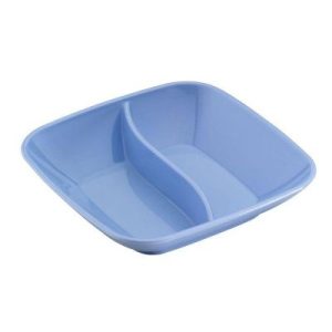 Bora Plastik Kare Bölmeli Sos Kabı, Polikarbonat, 8.5 cm, Mavi