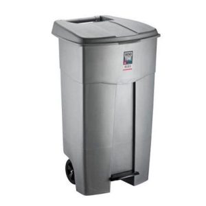 Bora Plastik Pedallı Çöp Kovası, 125 L, Gri
