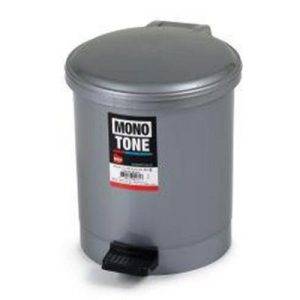 Bora Plastik Pedallı Çöp Kovası, No: 0, 3 L, Gri
