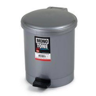 Bora Plastik Pedallı Çöp Kovası, No: 0, 3 L, Gri