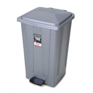 Bora Plastik Pedallı Çöp Kovası, No: 5, 86 L,Gri