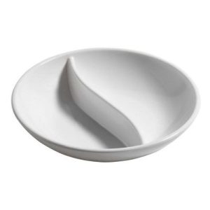 Bora Plastik Yuvarlak Bölmeli Sos Kabı, Polikarbonat, 8.5 cm, Beyaz