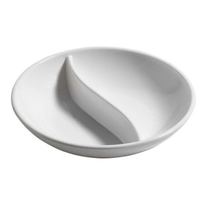 Bora Plastik Yuvarlak Bölmeli Sos Kabı, Polikarbonat, 8.5 cm, Beyaz