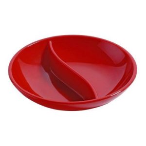 Bora Plastik Yuvarlak Bölmeli Sos Kabı, Polikarbonat, 8.5 cm, Kırmızı