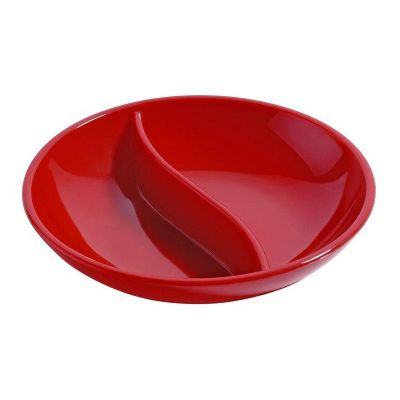 Bora Plastik Yuvarlak Bölmeli Sos Kabı, Polikarbonat, 8.5 cm, Kırmızı
