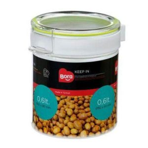 Bora Plastik Yuvarlak Pet Saklama Kabı, No:2, 600 ml