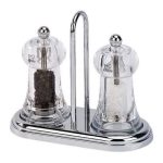 Peugeot Brasserie Standlı Tuz+Biber Değirmeni Seti, 11 cm
