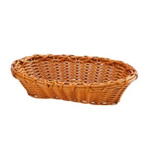 Zicco B-OV-4155 Plastik Oval Ekmek Sepeti, 20x28x7 cm
