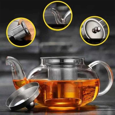 Epinox CD-600M Çelik Süzgeçli Cam Demlik, 600 ml - Görsel 2