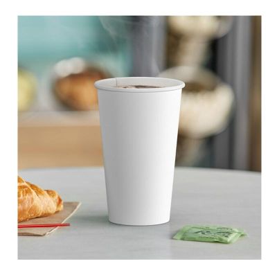Cafemarkt Çift Katman Sıcak İçecek Karton Bardak, 16 oz, Beyaz - Görsel 2