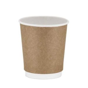 Cafemarkt Çift Katman Sıcak İçecek Karton Bardak, 8 oz, Kraft