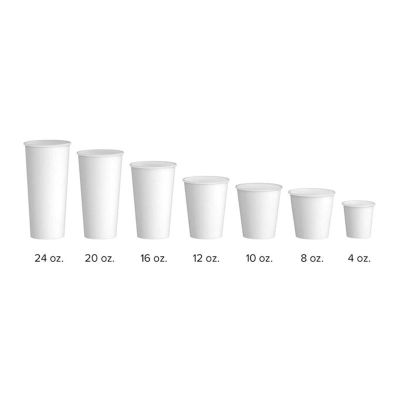 Cafemarkt Tek Katman Sıcak İçecek Karton Bardak, 12 oz, Beyaz - Görsel 3