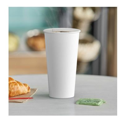 Cafemarkt Tek Katman Sıcak İçecek Karton Bardak, 22 oz, Beyaz - Görsel 2