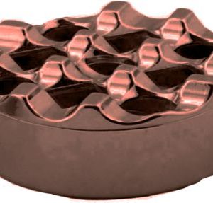 Cafemarkt Yuvarlak Kafesli Zamak Küllük, 9 cm, Antik Bakır
