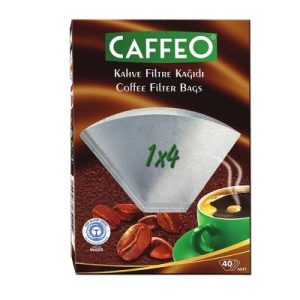 Caffeo 1x4 Kahve Filtre Kağıdı, 40 Adet, Beyaz