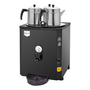 Remta DE10S Jumbo Şamandıralı Çay Makinesi, 3 Demlikli, 40 L, Elektrikli, Siyah