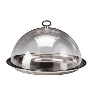 Zicco ZCP-655 Çelik Altlı Polikarbon Kapaklı Fanus, 35 cm