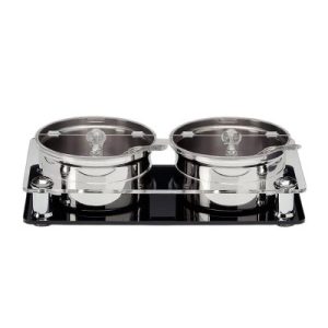 Zicco ZCP-666 Polikarbon Kapaklı Çelk Altlı Sosluk Reçellik Standı, 2'li, 17.5x33.5 cm