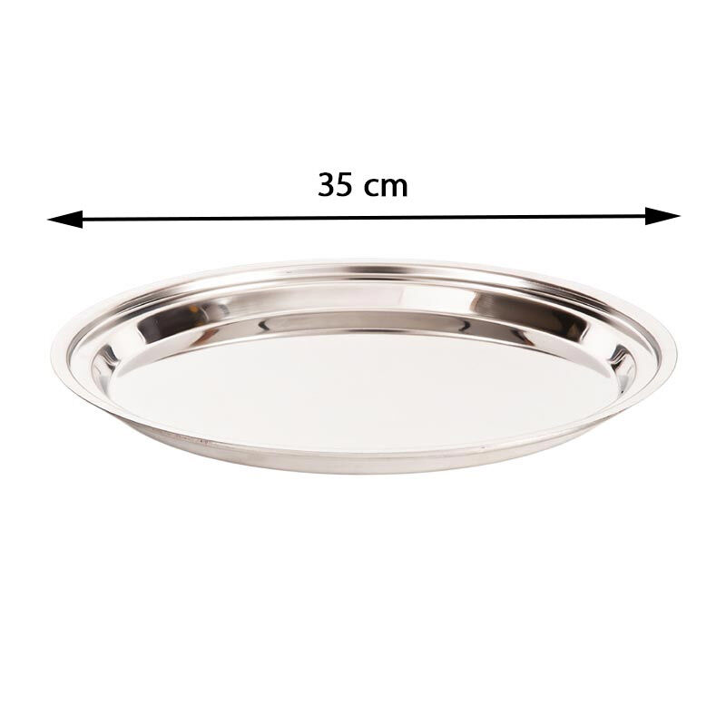 Zicco ZCP-405 Yuvarlak Çelik Teşhir Tepsisi, 35 cm - Görsel 2