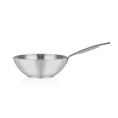 Altınbaşak İndüksiyon Çelik Wok Tava, 26 cm, Gümüş Saplı - Görsel 2