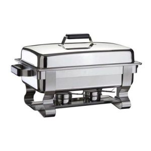 Öztiryakiler Ayaklı Kızaklı Chafing Dish, GN 1/1, 35x64 cm, Jel Yakıtlı