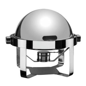 Öztiryakiler Düz Ayaklı Kızaklı Chafing Dish, Küresel Kapak, Jel Yakıtlı + Elektrikli