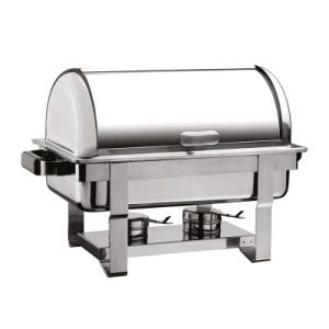Öztiryakiler Rolltop Kapaklı Chafing Dish, İçiçe Geçen Ayaklı, Jel Yakıtlı