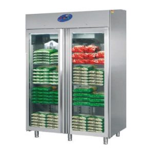 CSA CS-DBN 1400-M-C Dik Tip Monoblok Buzdolabı, 2 Cam Kapılı, 1400 L