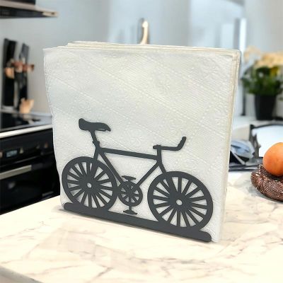 Decorelax Bisiklet Temalı Metal Peçetelik, Siyah - Görsel 3